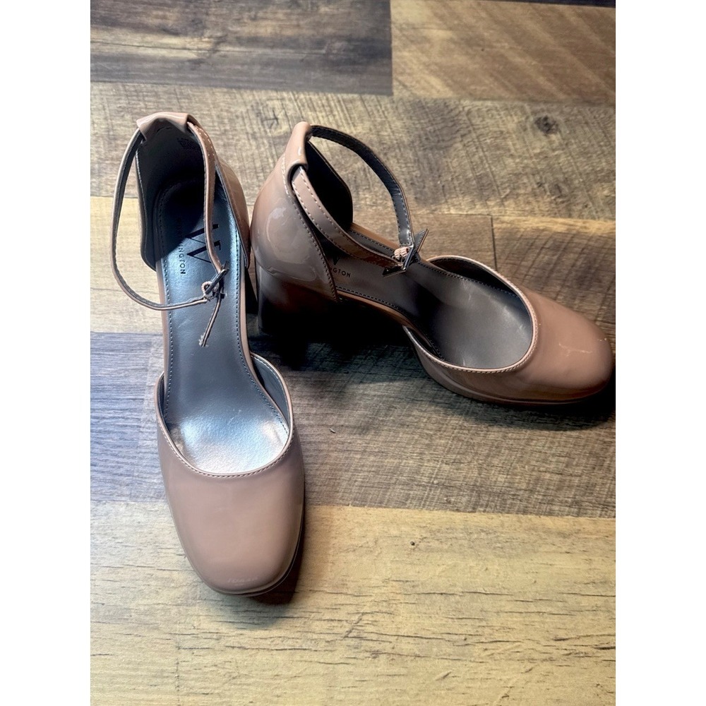 Worthington Bowers Chunky Heel Closed Toe Camel‎ Tan Women's Shoe Sz 7.5